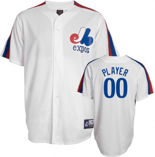 Montreal Expos Cooperstown White -Any Player- Replica Jersey