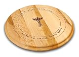 Catskill Craftsmen Round Branded Cutting Board with Fresh Bread Design