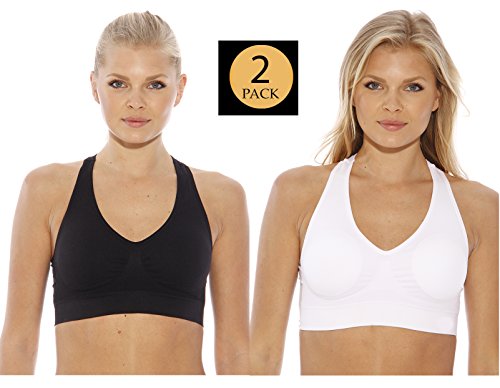 SB20027-2-XX-1X Just Intimates 2 Pack Racerback Sports Bra