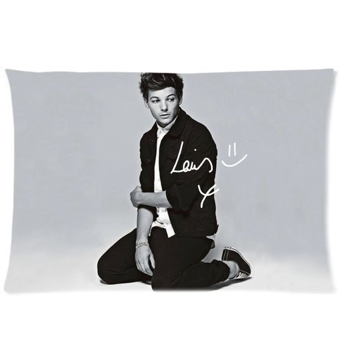 1 X Generic Personalized England Male Group One Direction Louis Tomlinson for Roomy Zippered Pillowcase 30x20 inches (One Side)