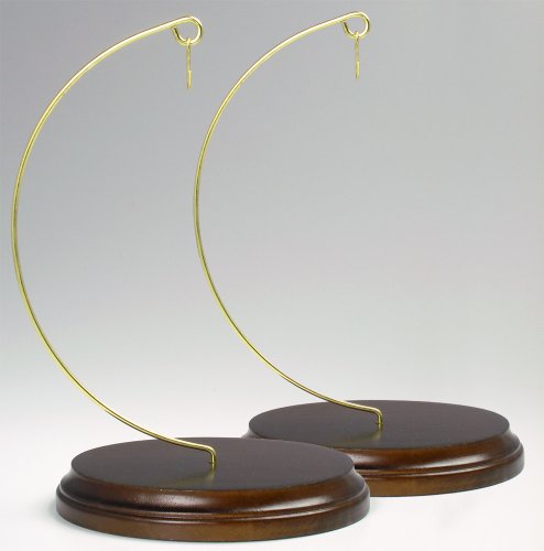 Oak Wood Base Ornament Stand Pack of 2 Stands