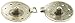 Beautiful Intricate Antique Silver Finish Cloak or Cape Clasp