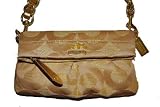 41Hk%2B%2BHCxHL._SL160_ - Coach Handbag - Amanda Metallic Gold Op Art Foldover Clutch Bag 13591 - coach-handbags-savings