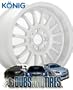 Konig Retrack Pearl White Wheel (15x7"/4x100mm)