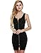Meaneor Women's Sexy Zipper Slit Front Sleeveless Bodycon Midi Denim Dress