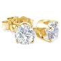 1/3ct Round Diamond Stud Earrings in 14k Yellow Gold, IJ, I1-I2