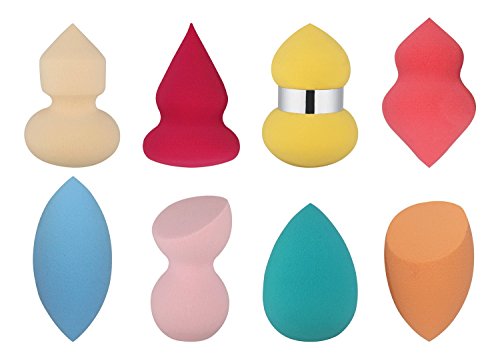 BS-MALL(TM) 8pc High Quality Flawless Makeup Blender Foundation Puff Multi Shape Sponges