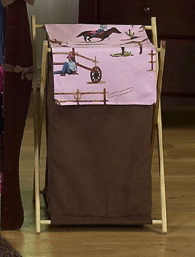 Baby and Kids Clothes Western Horse Cowgirl Laundry Hamper by JoJo