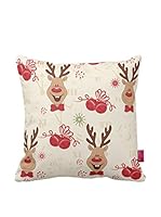 Bottega Tessile Cojín Con Relleno Extraíble (Crudo/Marrón Claro/Rojo)