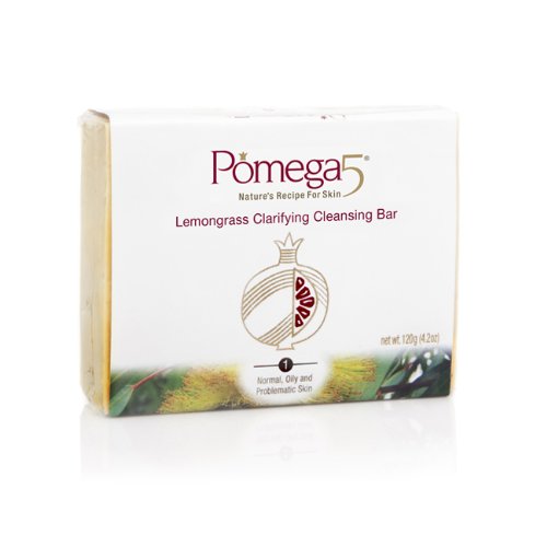 Pomega5 Lemongrass Clarifying Cleansing Bar, 4.2-Ounce Bar