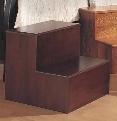 Cherry Finish Storage Step Stool