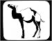Decorated Mouse Pad with camel, sitting, humps