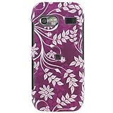 Crystal Hard PURPLE RUBBERIZED With FLORAL LEAVES Design Faceplate Cover Sl ....