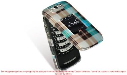 Premium Blackberry 8220 Hard Crystal Case Blue Checkered Design