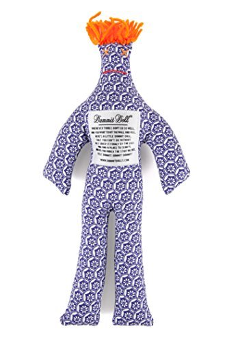 Dammit Doll - Classic Dammit Doll - Fleurs De Lilas - Purple & White, Orange Hair - Stress Relief, Gag Gift