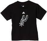 NBA Boys San Antonio Spurs Short Sleeve Tee "Team Logo" - R6A3Km-S (Black, 5/6)