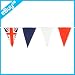 Union Jack Triangle Fabric Bunting - 20 foot long 10 flags - British Jubilee Street Party