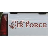 10in X 2.4in Brown -- Air Force Masonic Compass and Square Military Car Window Wall... by Rad Dezigns