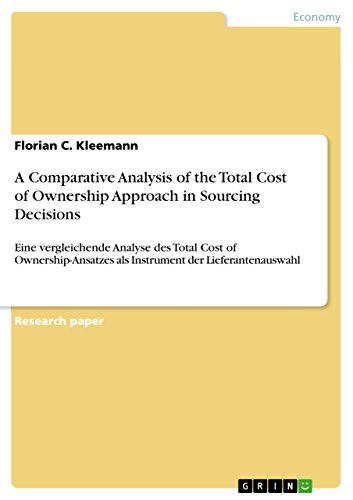 A Comparative Analysis of the Total Cost of Ownership Approach in Sourcing Decisions: Eine vergleichende Analyse des Total Cost of Ownership-Ansatzes als Instrument der Lieferantenauswahl