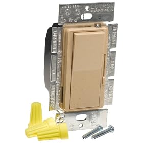 Click here to buy Lutron DVSC-600P-DS Diva 600W Single Pole Dimmer Desert Stone by Lutron.