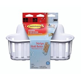 3M Command 17604B Small Shower Caddy with Water-Resistant Strips by 3M