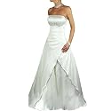 Brautkleid Hochzeitskleid "Star" mit Perlenb&uuml;ste, Cremewei&szlig;