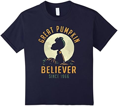 Kids Great Pumpkin Be-liever T-Shirt for Halloween - 2016 6 Navy