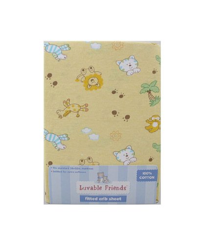 Safari Theme Fitted Crib Sheet