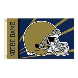 NCAA Notre Dame Fighting Irish 3-by-5 Foot Flag with Grommets - Helmet Design