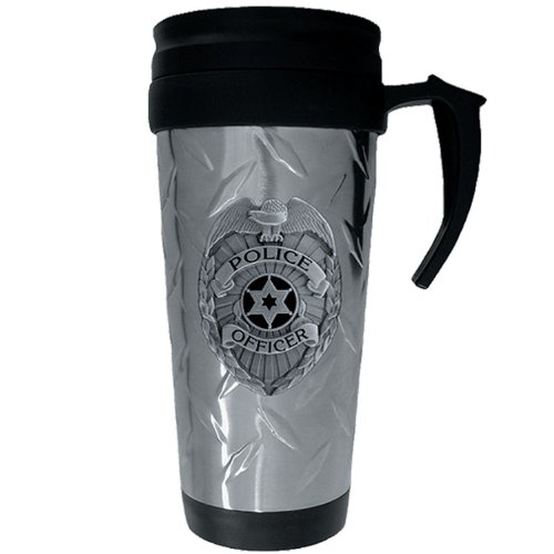 Police Textured Travel Mug