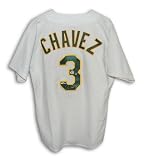 Eric Chavez Autographed Oakland Athletics Majestic Authentic MLB Baseball Jersey (White)