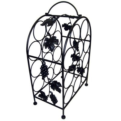 Pangaea Home and Garden BT-W057-K 11 Bottle Iron Wine Rack with Grape Vines Pangaea Home and Garden BT-W057-K 11 Bottle Iron Wine Rack with Grape Vines
