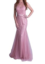 Tulle  Lace Sequined Beaded Mermaid Prom Dress/Party Dress  With Rhinestones