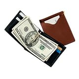 Royce Leather Men's Money Clip Wallet W/Two Outside Pocket (Black)