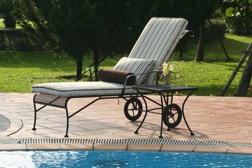 Ewins Outdoor All-weather Patio Chaise / Lounge Cushion - Striped