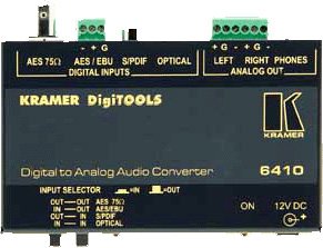 Childrens Toyshop  Electronics : KRAMER 6410 DIGITAL TO ANALOG AUDIO CONVERTOR