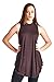 82 Days Women'S Rayon Span Mock Neck Sleeveless Tunic - Solid