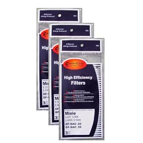 (3) Miele Filter HEPA 07226160 Canister Vacuum Cleaners, S227 S858 S4000 SF-SAC 20 30, S4000, S5000