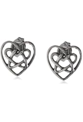 Sterling Silver Celtic Heart Earrings