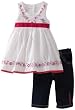Calvin Klein Baby-Girls Infant Ck Top With Lace and Denim Pant