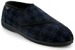 Dr Keller Chummy Mens Low Cut Velcro Slipper - Navy