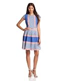 Gabby Skye Womens Fit-and-Flare Dress