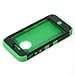 Masione™ Deluxe Hybrid High Impact Soft Silicone + Hard PC Case Cover for Apple iPhone 5S 5 5G with Screen Protector and Stylus (Black+Green)