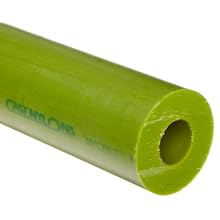 Ultra Slippery Oil-Filled Cast Nylon 6 Round Tube, Smooth Finish, ASTM D5989, Green