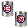 Chicago Cubs 2pc Stainless Steel Can Holder Set- Primary Logo MLB Baseball