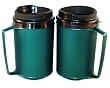 2 Foam Insulated Green Aladdin Travel Coffee Mugs 12 oz