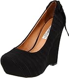 Naughty Monkey Women's Tight Rope Wedge Pump,Black,7.5 M US