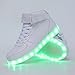 CIOR Kids Boy and Girl's High Top LED Sneakers Light Up Flashing Shoes(Toddler/Little Kid/Big Kid),105,02,34