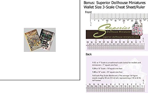 Dollhouse NEW YORKER MAGAZINE SET w/BONUS Wallet 3-Scale Ruler