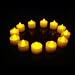 24 AMBER LED Tea Lights Flickering Candles with Lithium Battery